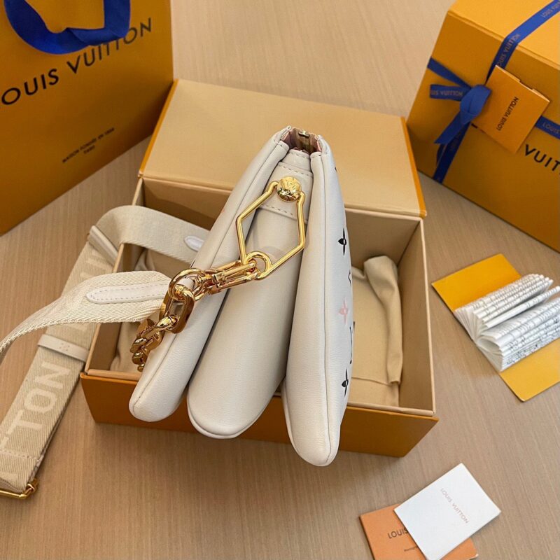 Louis Vuitton LV Coussin Monogram Like Auth Handbags Mix Pink Black Pattern 26x20x12cm