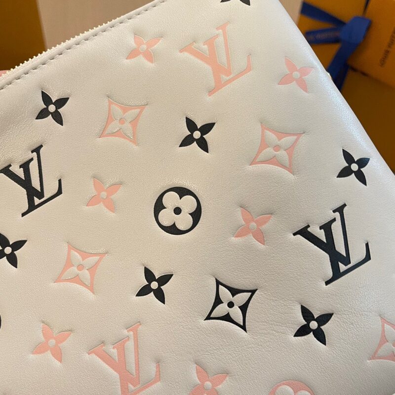 Louis Vuitton LV Coussin Monogram Like Auth Handbags Mix Pink Black Pattern 26x20x12cm