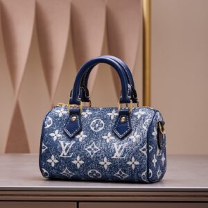 Louis Vuitton LV Speedy Monogram Demin Woman’s Like Auth Handbags 16x10x7.5cm