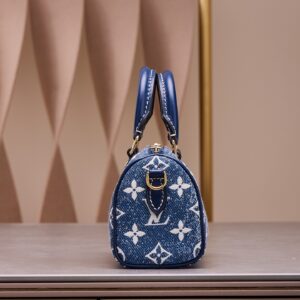 Louis Vuitton LV Speedy Monogram Demin Woman’s Like Auth Handbags 16x10x7.5cm