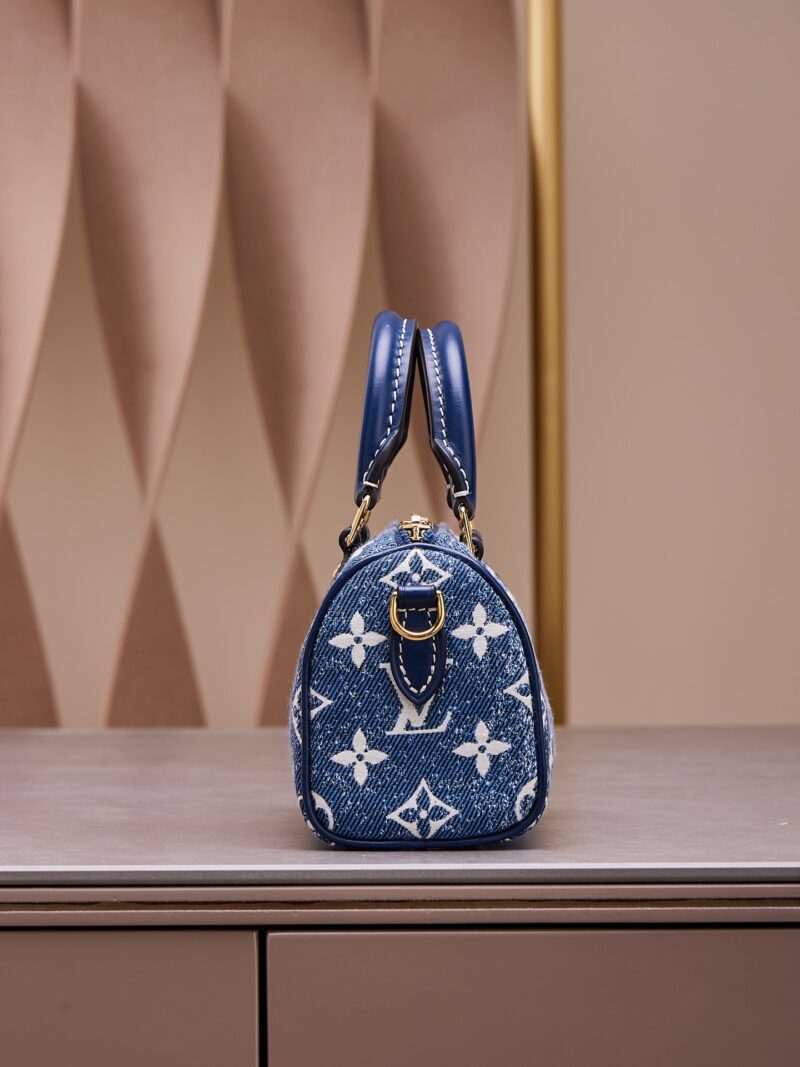 Louis Vuitton LV Speedy Monogram Demin Woman’s Like Auth Handbags 16x10x7.5cm