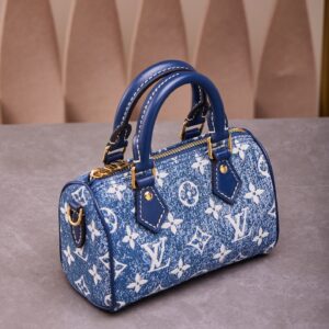 Louis Vuitton LV Speedy Monogram Demin Woman’s Like Auth Handbags 16x10x7.5cm