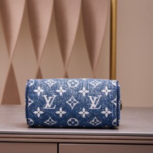 Louis Vuitton LV Speedy Monogram Demin Woman’s Like Auth Handbags 16x10x7.5cm