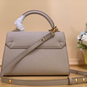 Louis Vuitton LV Twist Handle Like Auth Lock Gold Handbags 17x25x11cm