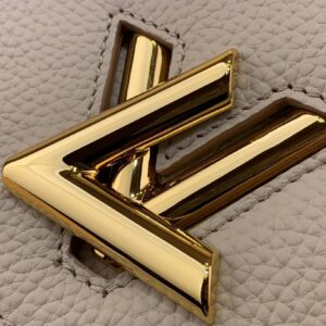 Louis Vuitton LV Twist Handle Like Auth Lock Gold Handbags 17x25x11cm