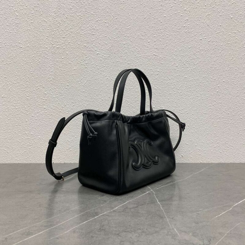 Celine Cabas Black Handbag Soft Leather 22x17x15cm
