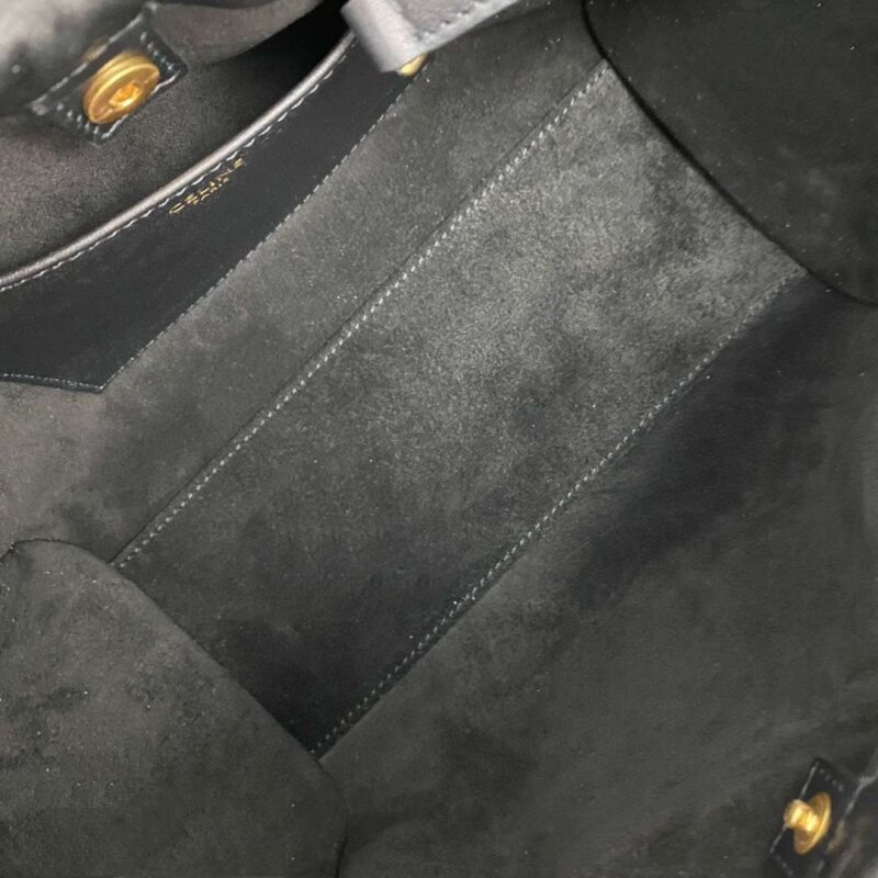 Celine Cabas Black Handbag Soft Leather 22x17x15cm