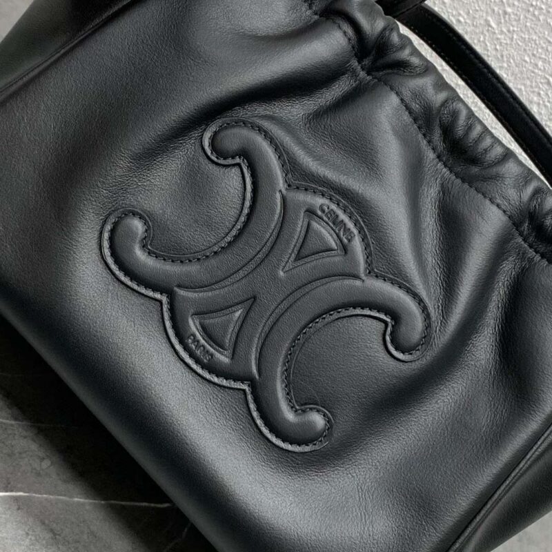 Celine Cabas Black Handbag Soft Leather 22x17x15cm