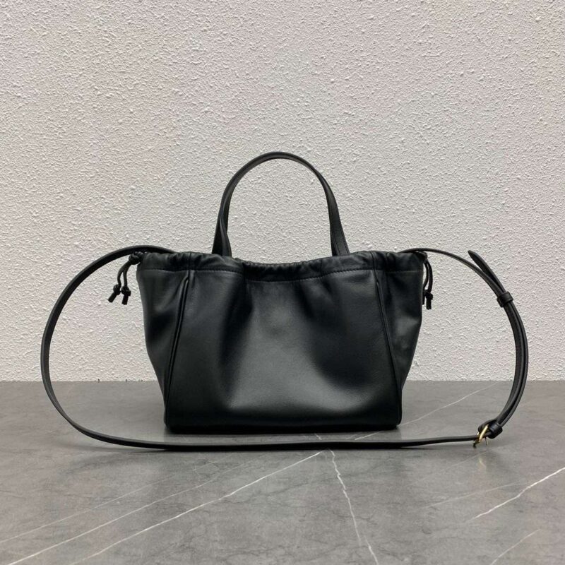 Celine Cabas Black Handbag Soft Leather 22x17x15cm
