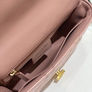 Tui-Xach-Nu-Mau-Hong-Dior-Caro-Sieu-Cap-Khoa-Vang-25cm-8 Dior Pink Plaid Super Quality Women’s Handbag with Gold Lock 25cm