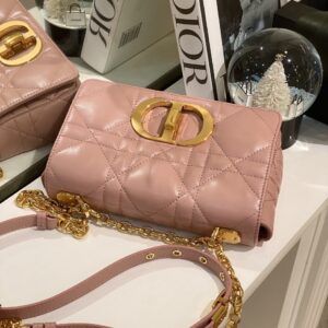 Tui-Xach-Nu-Mau-Hong-Dior-Caro-Sieu-Cap-Khoa-Vang-25cm-9 Dior Pink Plaid Super Quality Women’s Handbag with Gold Lock 25cm