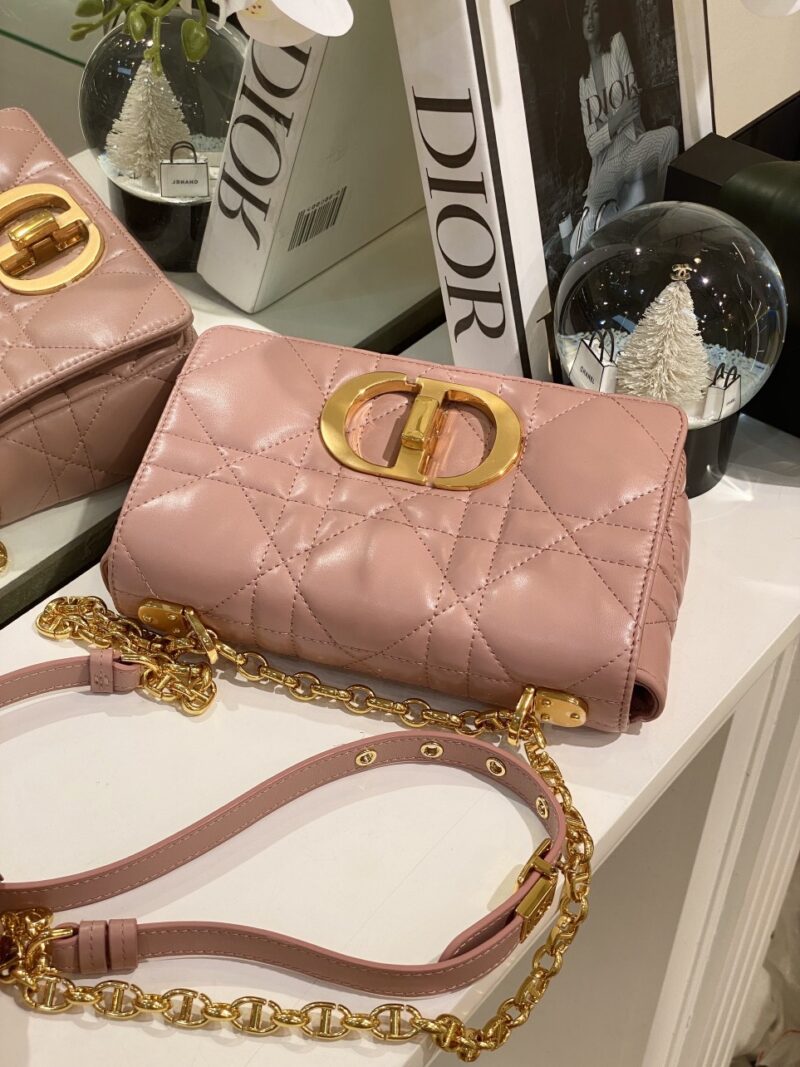 Tui-Xach-Nu-Mau-Hong-Dior-Caro-Sieu-Cap-Khoa-Vang-25cm-9 Dior Pink Plaid Super Quality Women’s Handbag with Gold Lock 25cm