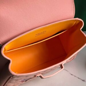 Goyard Saigon Handbag Pink Women’s Wooden Handle 20x15cm