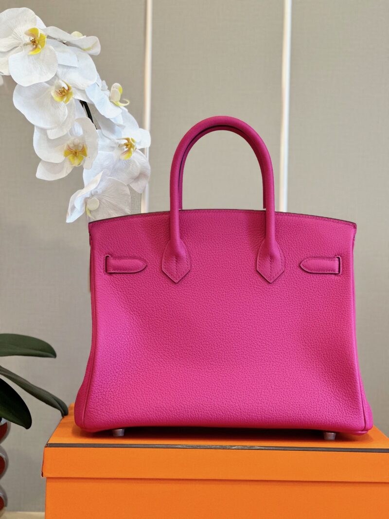 Hermès Birkin 30 Rose Shocking Taurillon Clemence Palladium Hardware