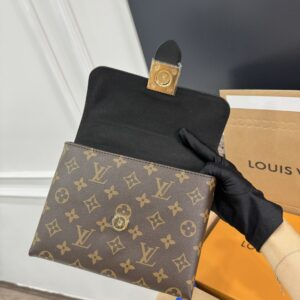 Louis Vuitton LV Locky BB Monogram Mix Black Brown Handbags 20×7.5x16cm