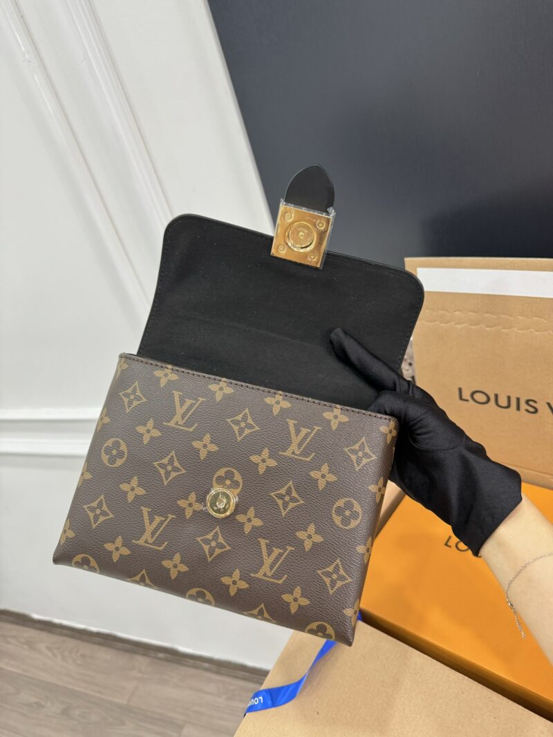 Louis Vuitton LV Locky BB Monogram Mix Black Brown Handbags 20×7.5x16cm