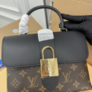 Louis Vuitton LV Locky BB Monogram Mix Black Brown Handbags 20×7.5x16cm