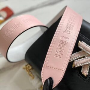 Louis Vuitton LV Twist Black Cowhide Leather Handbags 24cm