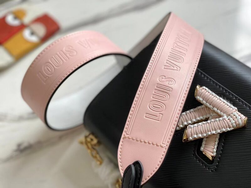 Louis Vuitton LV Twist Black Cowhide Leather Handbags 24cm