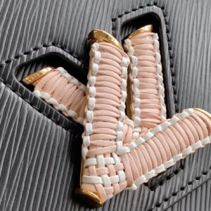 Louis Vuitton LV Twist Black Cowhide Leather Handbags 24cm