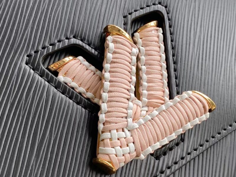 Louis Vuitton LV Twist Black Cowhide Leather Handbags 24cm