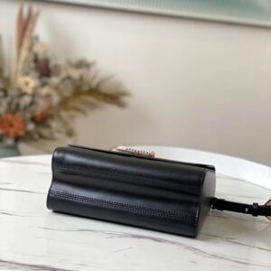 Louis Vuitton LV Twist Black Cowhide Leather Handbags 24cm