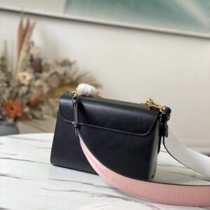 Louis Vuitton LV Twist Black Cowhide Leather Handbags 24cm