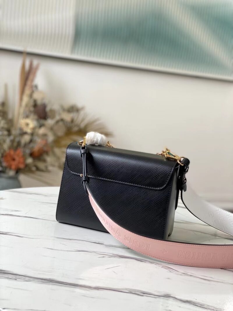 Louis Vuitton LV Twist Black Cowhide Leather Handbags 24cm