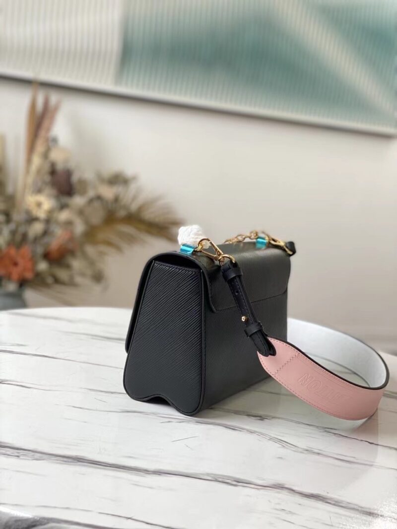 Louis Vuitton LV Twist Black Cowhide Leather Handbags 24cm