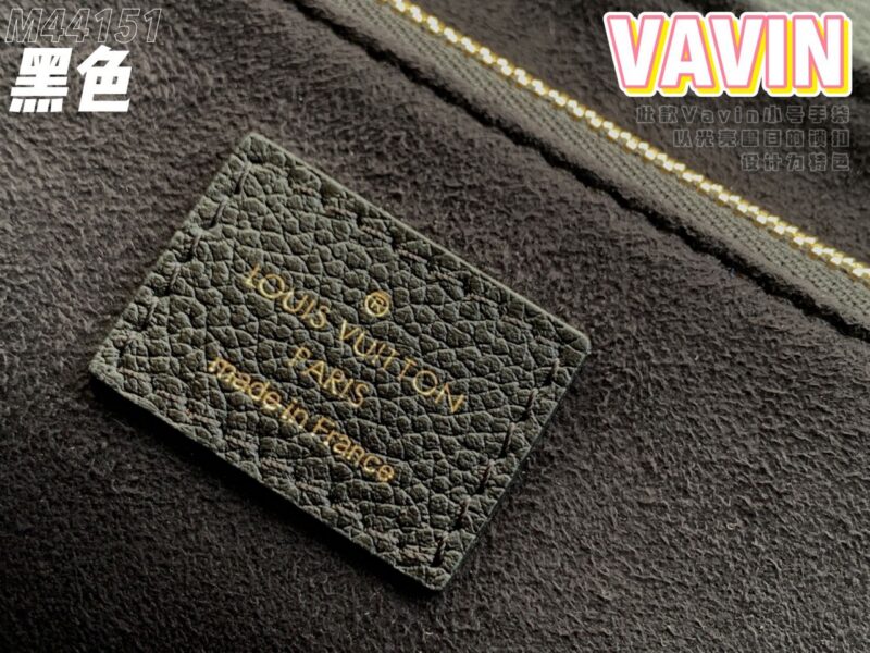 Louis Vuitton LV Vavin Monogram Black With Lock Gold Like Auth Handbags 25x18x10cm