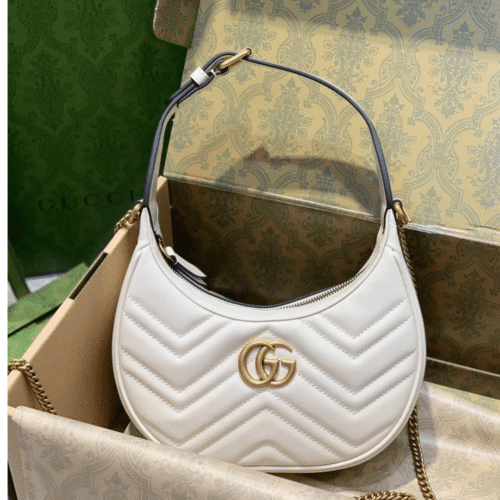 Untitled-design-2025-05-24T043319.919 Gucci GG Marmont Half Moon Luxury Handbag White 24cm