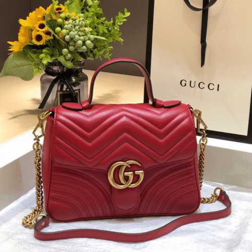 Untitled-design-2025-05-24T050312.841 Gucci Marmont Top Handle Like Auth Women’s Handbag Red 27cm