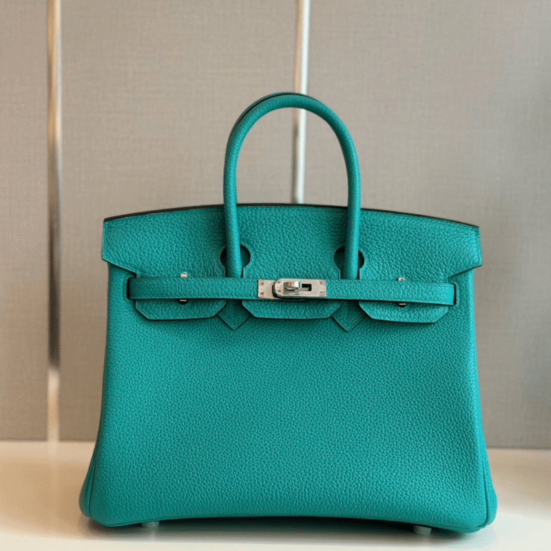 Hermes Birkin PHW Da Togo Ocean Blue Handbags 25cm