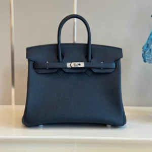 Hermes Birkin 30 Dakr Blue Togo Leather Palladium Hardware