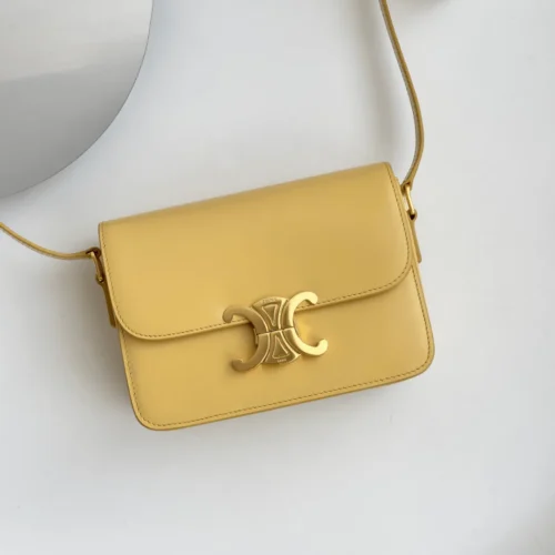 Untitled-design-2025-05-26T175308.755 Celine Mini Handbag Orange Yellow Super Quality Smooth Leather 19cm