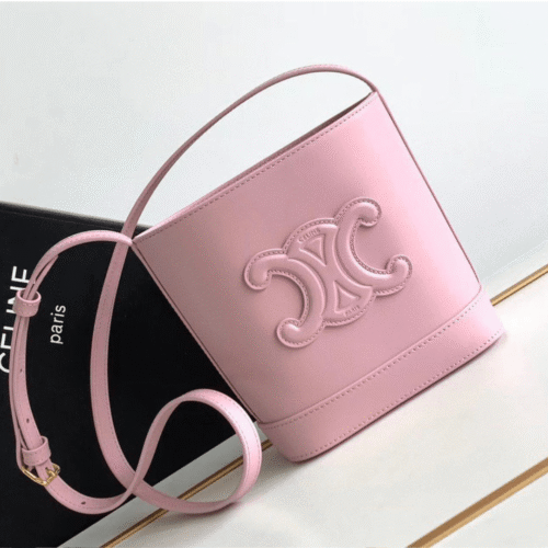Untitled-design-2025-05-27T022106.313 Celine Small Bucket Cuir Triomphe Mini Pink Bag 19.5x16x7cm