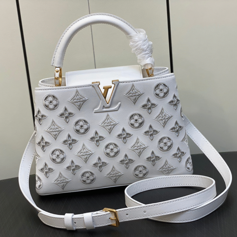 Louis Vuitton LV Capucines BB White Handbags 27x18x9cm