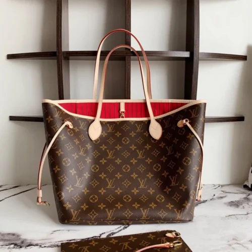 Untitled-design-2025-05-28T113533.936 Louis Vuitton LV Neverfull Like Auth Handbags Brown Pattern 32x29x17cm