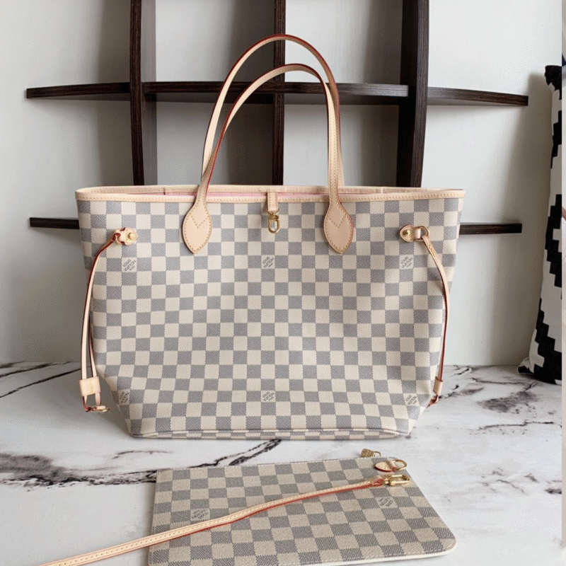 Louis Vuitton LV Neverfull Handbags Caro Pattern 32x29x17cm