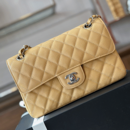 Untitled-design-2025-05-29T025208.618 Chanel Classic Like Auth Handbags Beige Leather With Lizard Skin 23cm