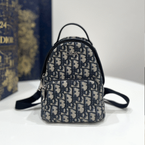 Dior Mini High-End Bag – Oblique Pattern Fabric (24x10x16cm)