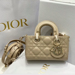 Dior Branded Women’s Handbag D-Joy Mini Bag Super Beige 16.5x6x10cm
