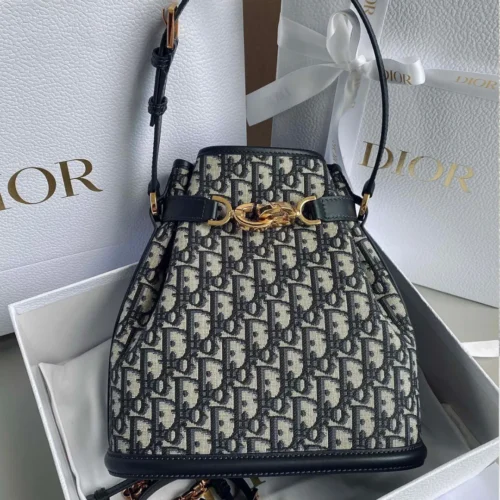 Untitled-design-2025-05-29T183533.545 Dior Cest Canvas Backpack Super Embroidered Pattern Black 24x10x24.5cm