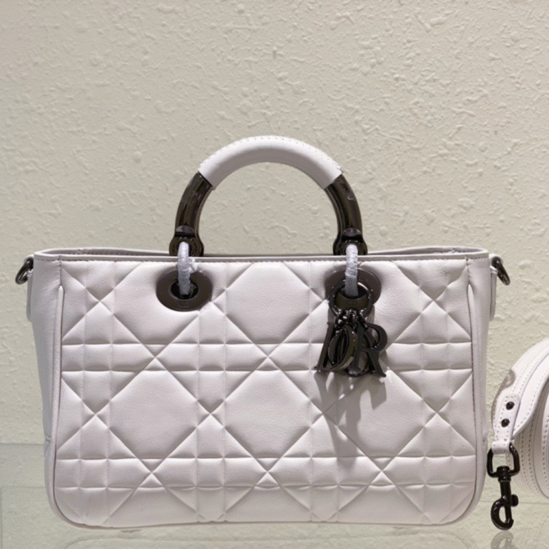 Dior Lady Luxury Branded Women’s Handbag Light Purple 24x18cm