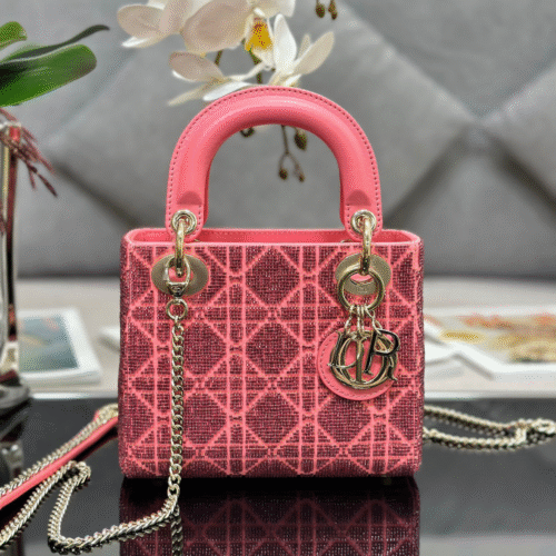 Untitled-design-2025-05-29T191045.747 Dior Lady Super Pink Handbag with Beads 17x15x7cm