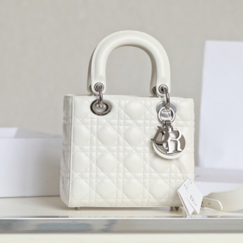 Untitled-design-2025-05-29T224037.852 Dior My Lady Rep 11 High-end Women’s Handbag White Silver Lock 20×16.5cm