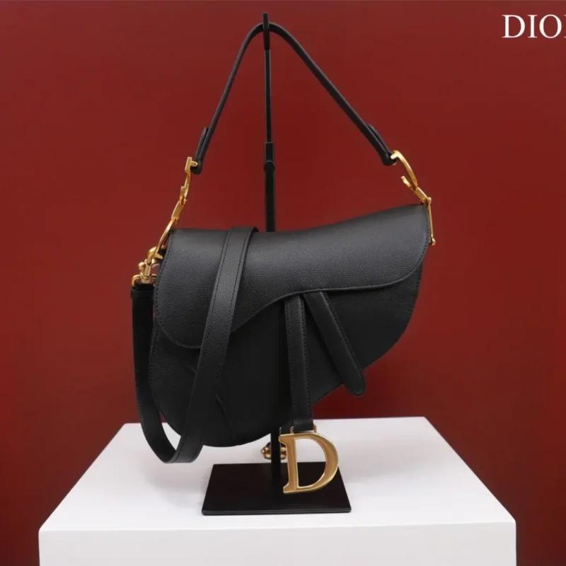 Untitled-design-2025-05-30T030350.315 Dior Saddle 11 Handbags Black With Lock Yellow Gold 25x20x6.5cm