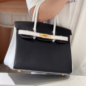 Untitled-design-2025-05-30T173708.709 Hermes Birkin 30 Black/White Togo leather Gold Hardware
