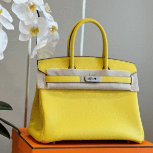 Hermes Birkin 30 Amber Yellow Palladium Hardware