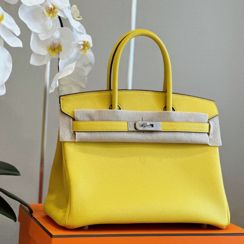 Hermes Birkin 30 Amber Yellow Palladium Hardware